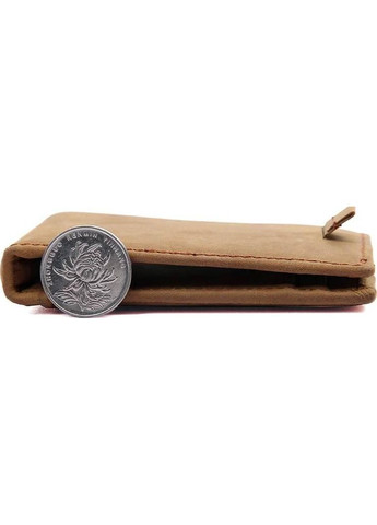 Затиск для грошей 14532 з натуральної шкіри Коричневий Vintage (317276268)