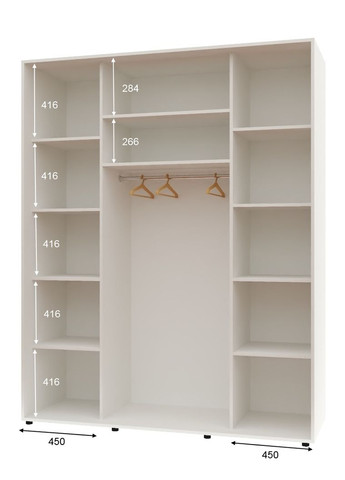 Шафа-купе дводверна 150*60*220 см Білий 2 двері ДСП Максі Комфорт Меблі (360431685)