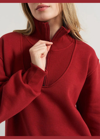 Толстовка жіноча на флісі із коміром на блискавці Роза (325402246)