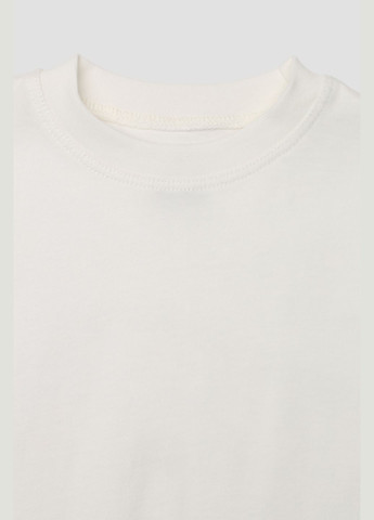 Молочна демісезонна футболка з коротким рукавом для дівчинки колір молочний cb-00273364 Yuki