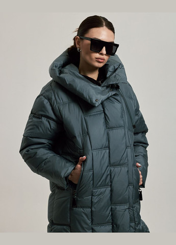 Серое зимнее Пальто женское серое Clasna