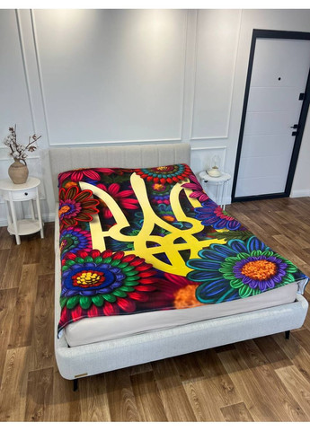 Плед 3D патриотический Цветочная Слава Украины 29841 180х215 см FlexDress (368762465)