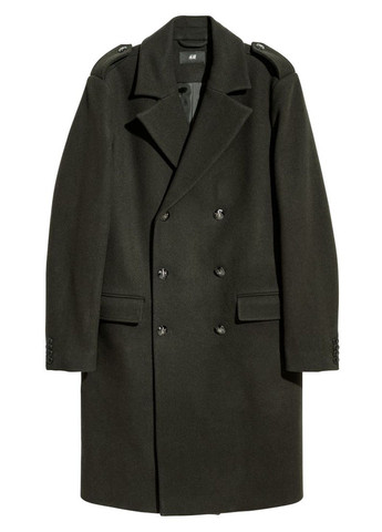 Темно-зеленое Пальто мужское H&M