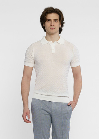 Белая футболка-поло мужское белое для мужчин Arber однотонная