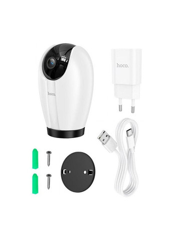 Умная Wi-Fi (2.4GHz) камера наблюдения D6 с Full HD, ночным видением, вращения через приложение Smart Hoco (340935401)