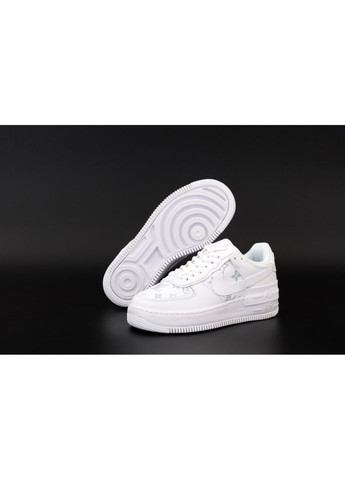 Білі Осінні кросівки чоловічі nike air force 1 shadow white lv 1 найк аір форс 1 преміум No Brand