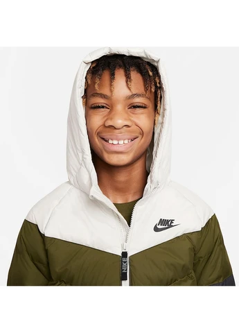 Комбінована демісезонна куртка nsw synthetic fill jacket olive/black cu9157-073 Nike