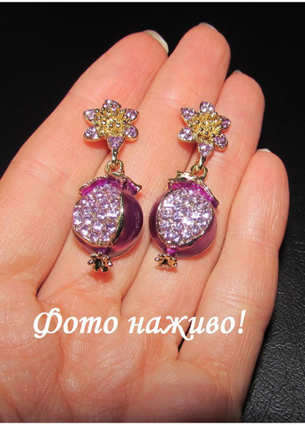 Розкішні сережки гранати в стразах, 1456 No Brand (362050374)