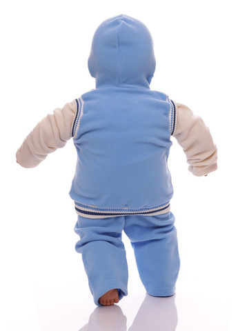 Синий зимний костюм с длинным рукавом для мальчика флисовый слон синий 68 см (26358) BABYKROHA