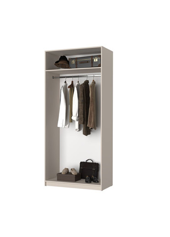 Шафа 2-дверна Оскар ДСП BG, стандарт 100x52x220 см (MBS-4488) MebelStar (366427390)