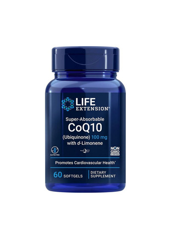 Натуральная добавка Super Absorbable CoQ10 100 mg, 60 капсул Life Extension (293480974)