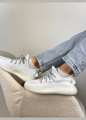 Белые кроссовки No Brand Yeezy белые лето (332614870)