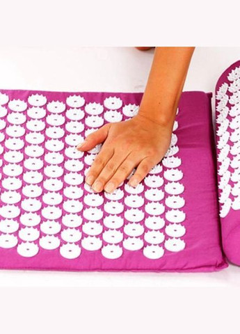 Коврик массажно-акупунктурный с подушкой 63х40см, Розовый Art (289876189)