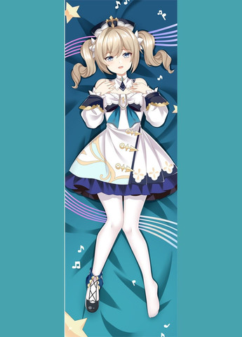 Дакимакура 150 х 50 см Барбара Геншин Удар Genshin Impact Barbara Подушка аниме принт объятия Viva (346056880)