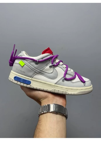 КРОСІВКИ ЖІНОЧІ NIKE DUNK LOW OFF-WHITE LOT 45 НАЙК СБ ДАНК No Brand білі демісезони (367174391)