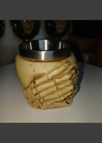 Стакан рюмка готическая каменная скелет ничего не вижу хоррор+подарок No Brand (342384819)