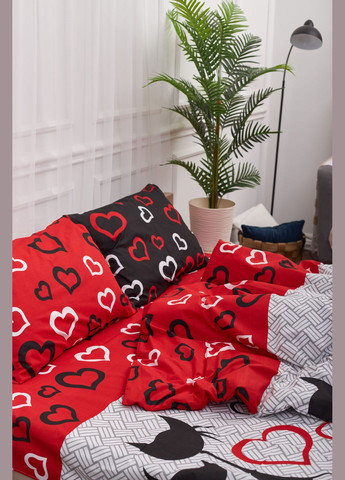 Пододеяльник Бязь Gold Люкс Полуторный Евро 160 x 220 см (MS-870000576) Moon&Star Love Cats (303576405)