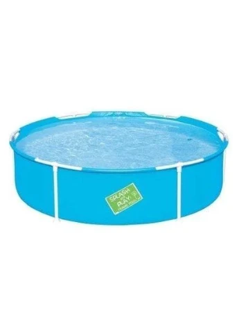 Круглий каркасний басейн Bestway 56283-1 152х38 см на 689 л З чашею з ПВХ Надійний тент і підстилка Басейни для дачі Intex (397413824)