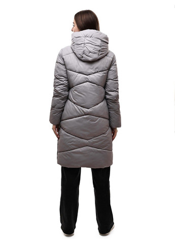 Світло-сіра зимня куртка зимова жіноча Kasilan