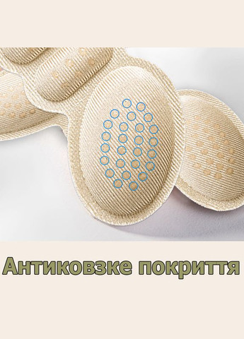 Вставки для уменьшения размера обуви или от натираний Бабочки бежевые 3мм No Brand (314808467)