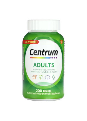 Мультивітаміни Adults 200 tab 200serv Centrum (321240615)