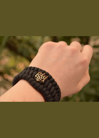 Браслет из паракорда с Волком и Гербом Украины из латуни ручного литья под заказ + брелок в подарок No Brand (341738699)