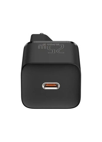 Мережевий зарядний пристрій Super Si Quick Charger 1C 25W EU Black Baseus (371363799)
