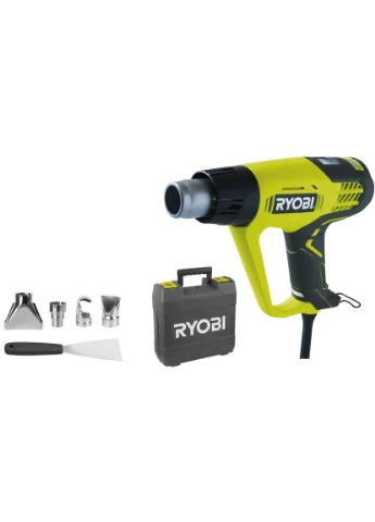 Фен EHG2020LCD промисловий, 2000Вт, 250 / 500л / хв, 50-650С, LCD, 0.8кг Ryobi (315030477)