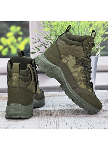 Хаки зимние ботинки мужские зимние хаки на меху Dago Style