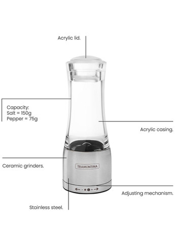 Кух.прилад REALCE мельниця для солі та перцю (61653/000) Tramontina (365278490)