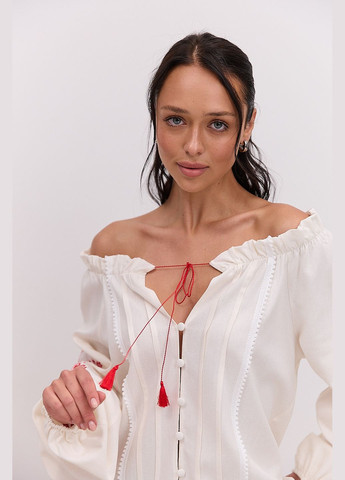 Червона жіноча вишиванка з вишивкою хрестиком Arjen (289385817)