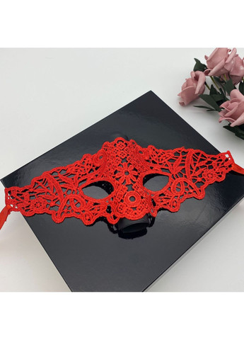 Сексуальная ажурная маска на глаза S-M Красный No Brand (368893858)