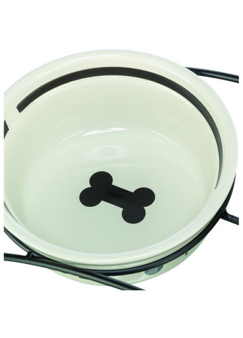 Миска для собак Food керамічна 0,6л d 15см біло-чорна Trixie (328924988)