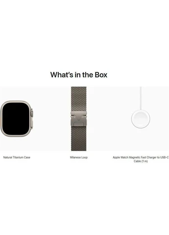 Смарт-годинник Watch Ultra 3 49mm Natural Titanium Case with Natural Titanium Milanese Loop Large (MF0E4) [145348] Apple (400982281)