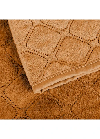 Покрывало "VELOUR" 240*260 см 1шт (Кофейный/Ромб прямой) ТЕП (365821098)