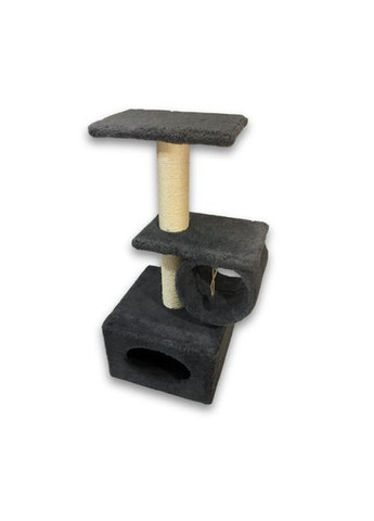 Дряпка Саванна для котів з барабаном сіра 38x38x90 см (*) Природа (338098011)