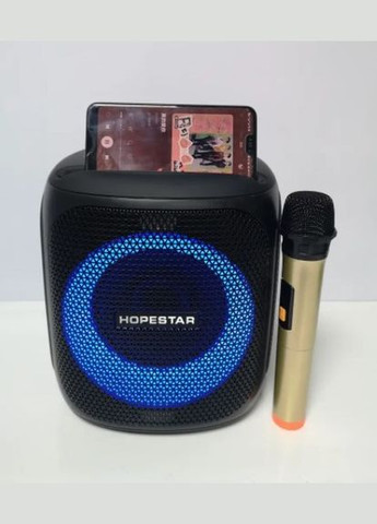 Колонка акумуляторна Bluetooth PARTY 100 LED чорний (1756375402) Hopestar (334117527)