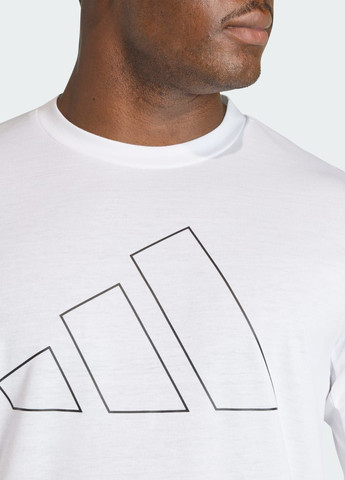 Біла футболка workout essentials feelready logo adidas