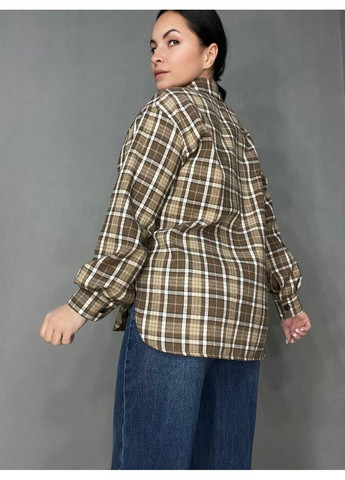 Светло-коричневая рубашка в клетку Ariadna