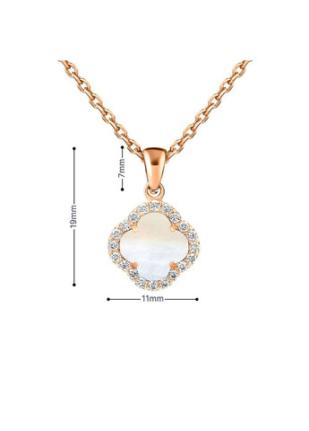 Золотой кулон Клевер с перламутром (с7374.2) IRIJ (331016828)