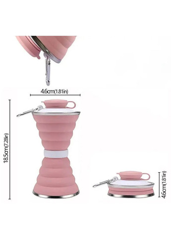 Складана силіконова пляшка 500 мл | Портативна туристична фляга для води, термостійка, для спорту, подорожей, кемпінгу ( ) China (354827561)