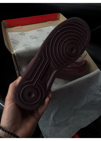 Бордові кросівки чоловічі і жіночі nike air force low 1 '07 w burgundy crush | найк аір форс бордові демісезон No Brand