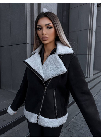 Дублянка жіноча з екозамшу чорна та бежева (заміри в описі) DK/DL Мода без кордонів (366725428)