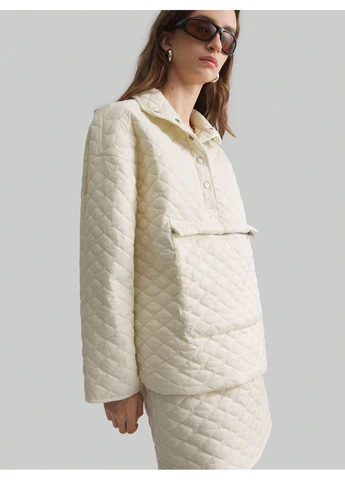 Кремова зимня куртка SHEIN