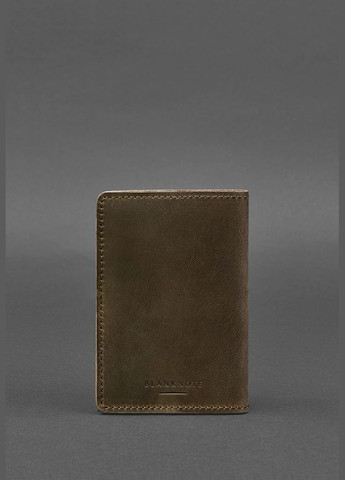 Кожаная обложка для военного билета офицера запаса 8.0 темно-коричневая Crazy Horse (A-027683) BlankNote (329186767)