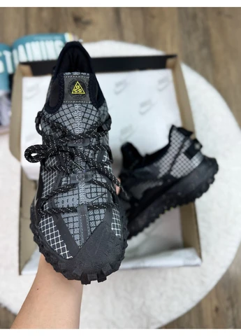 Чорні кросівки чоловічі nike acg mounth low all black найк асж маунс флай чорні демісезон No Brand