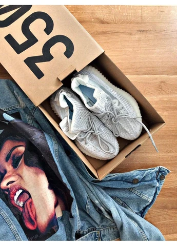 КРОССОВКИ ЖЕНСКИЕ ADIDAS YEEZY BOOST 350 V2 STATIC АДИДАС ИЗИ БУСТ No Brand комбинированные демисезоны (391941427)
