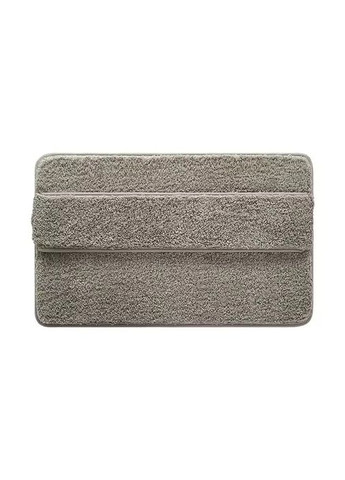 Коврик для ванной и душа коврик с накладкой для ног в ванную комнату, флисовый, атиковзкий 50х80 см, серый No Brand (337341990)