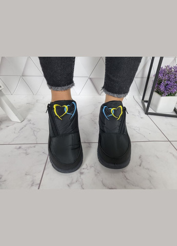 дутики ботинки зимние на меху черные со змейкой (24 см) sp-2860 No Brand