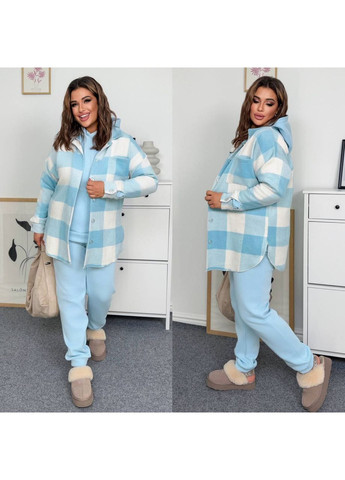 Костюм трійка SM,сорочка у клітинку кашемір пальтовий,костюм штани та кофта тринитка на флісі Україна (362648129)